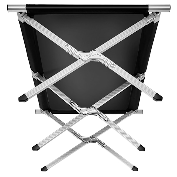 tectake Tältsäng i aluminium, hopfällbar Svart