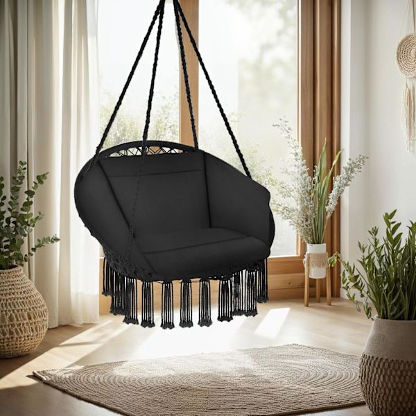 tectake Hängstol Grazia Svart