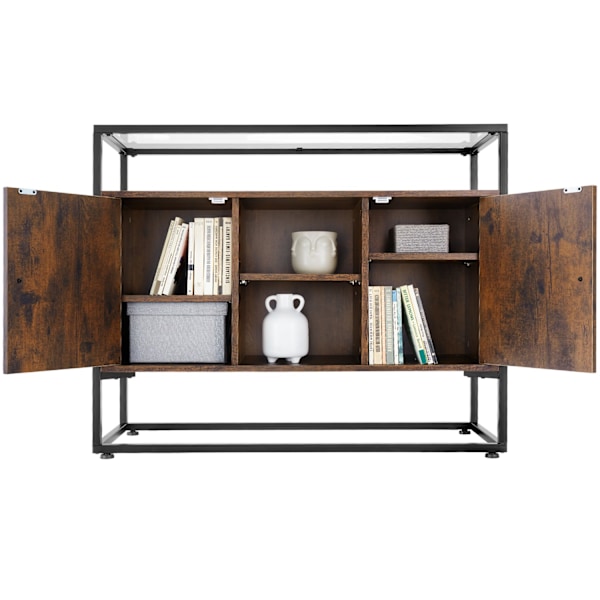 tectake Skänk Oldham 100x38x80,5cm Mörkbrun