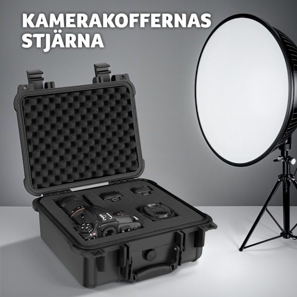 tectake Kameraväska - M Svart