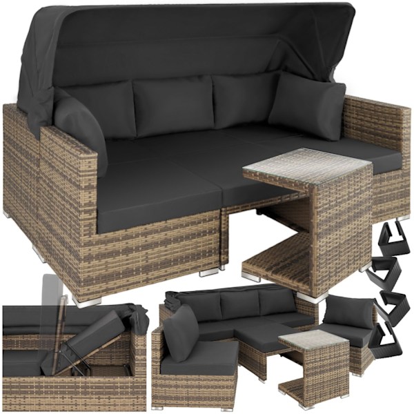 tectake Loungegrupp - Konstrotting  San Marino Natur