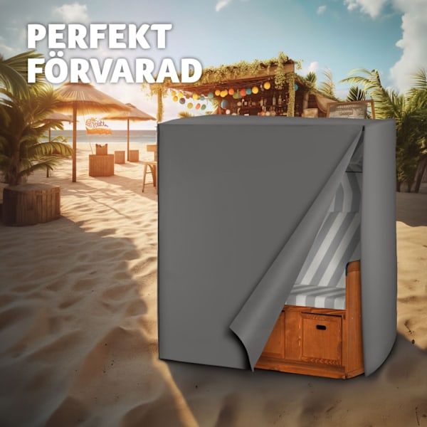 tectake Skyddsöverdrag för strandkorg grå