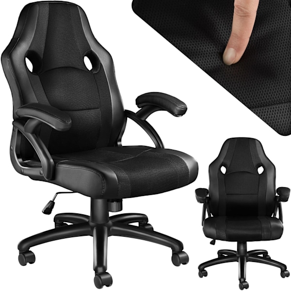 tectake Kontorsstol Benny Svart