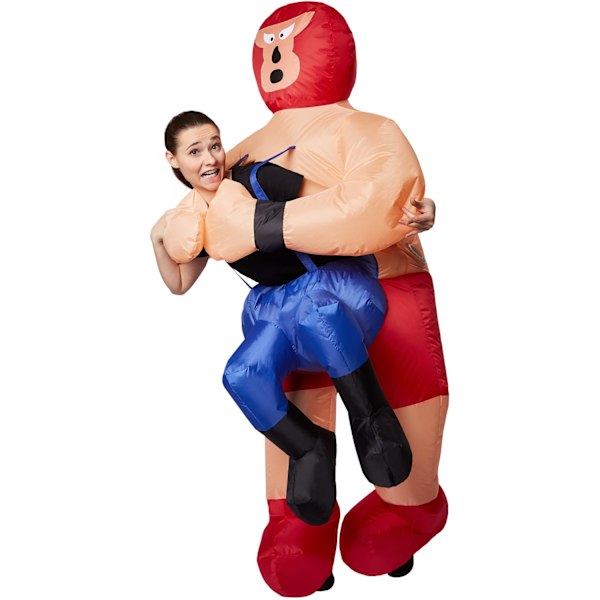 tectake Uppblåsbar maskeraddräkt Wrestler Orange