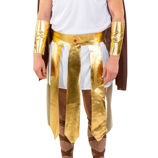 tectake Maskeraddräkt Mäktig gladiator Gold XL