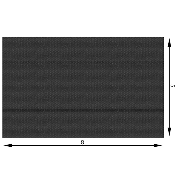 tectake Poolskydd rektangulär - 500 x 800 cm Svart