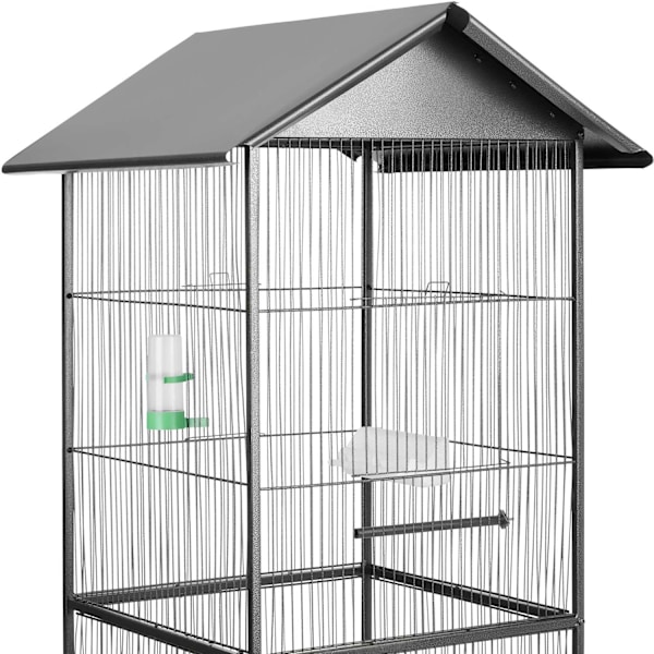 tectake Fågelbur 162cm hög Grafitgrå