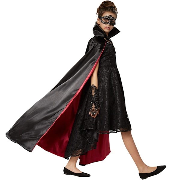tectake Maskeraddräkt för barn Elegant vampyrcape - 116 cm Röd