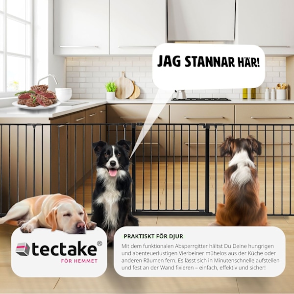 tectake Kaminskydd 5 delar med Säkerhetsgrind, Variabel konstruktion Svart