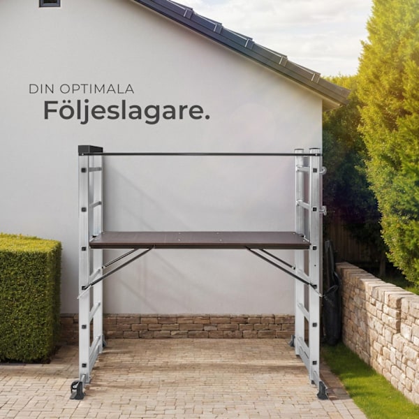 tectake Byggställning - Universalstege Silver