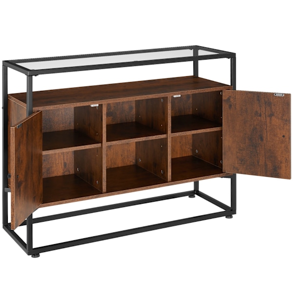 tectake Skänk Oldham 100x38x80,5cm Mörkbrun