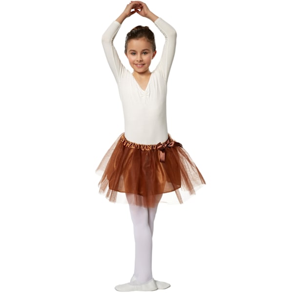 tectake Barn-ballerinakjol kaffebrun Brown 128 (7-8y)