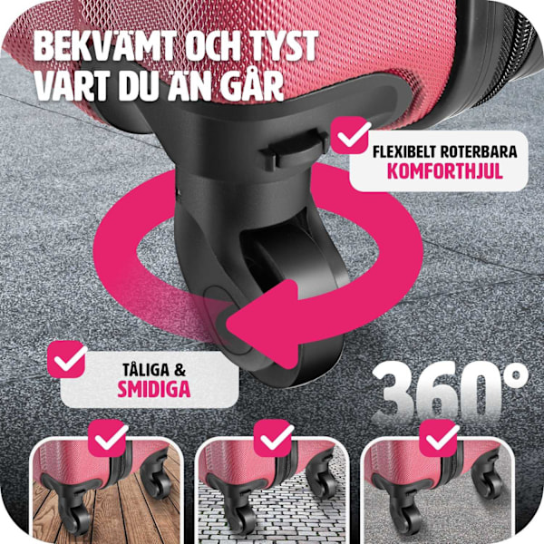 tectake Hårda resväskor i 3-set Röd