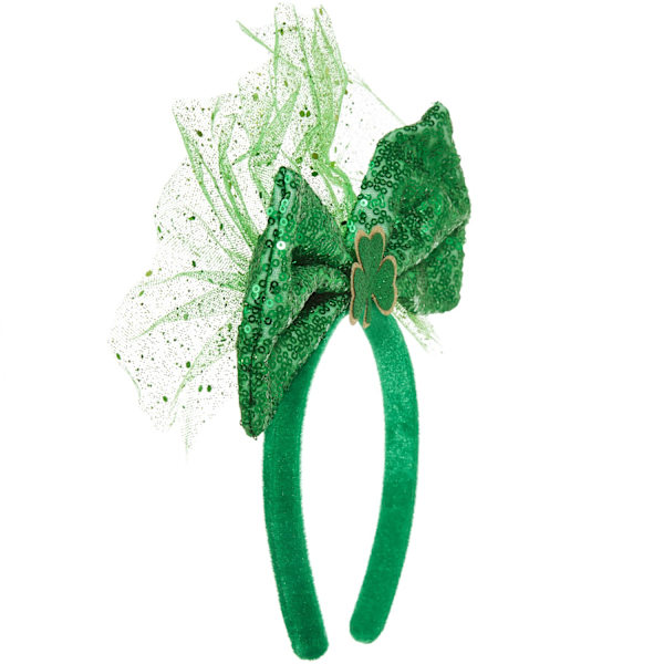 tectake St. Patrick’s Day huvudbonad rosett med paljetter Grön