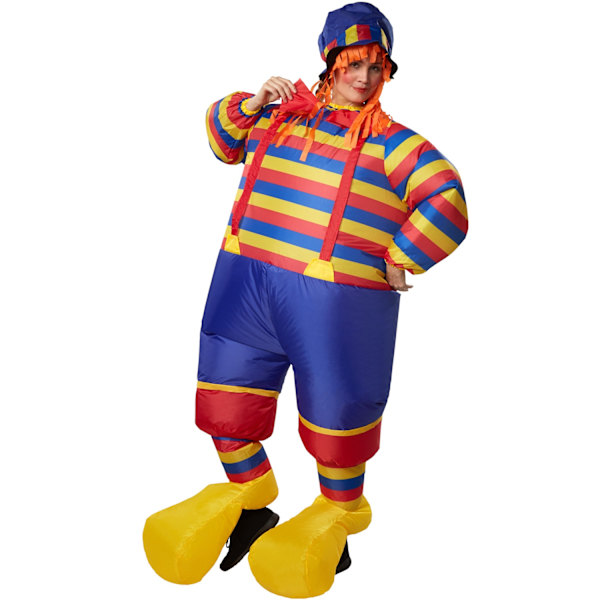 tectake Uppblåsbar dräkt Clown multifärg