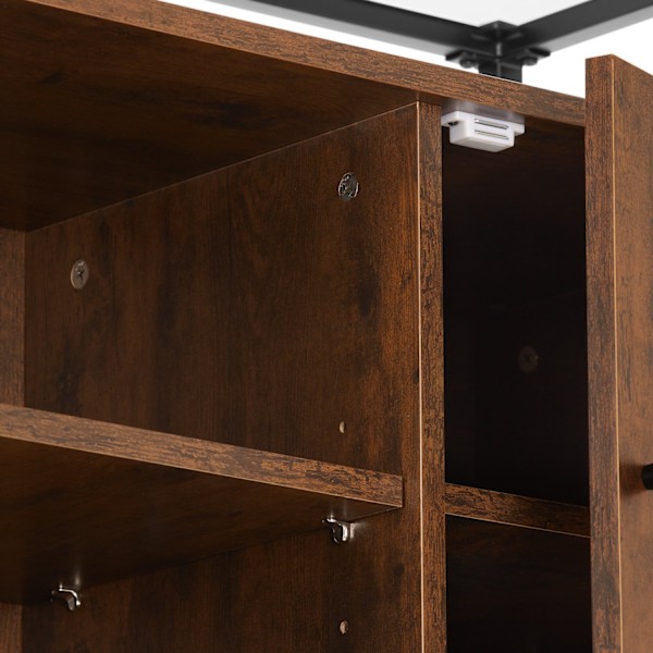 tectake Skänk Oldham 100x38x80,5cm Mörkbrun