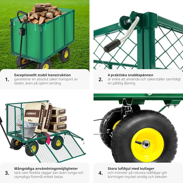 tectake Skrinda stor max 544 kg Grön