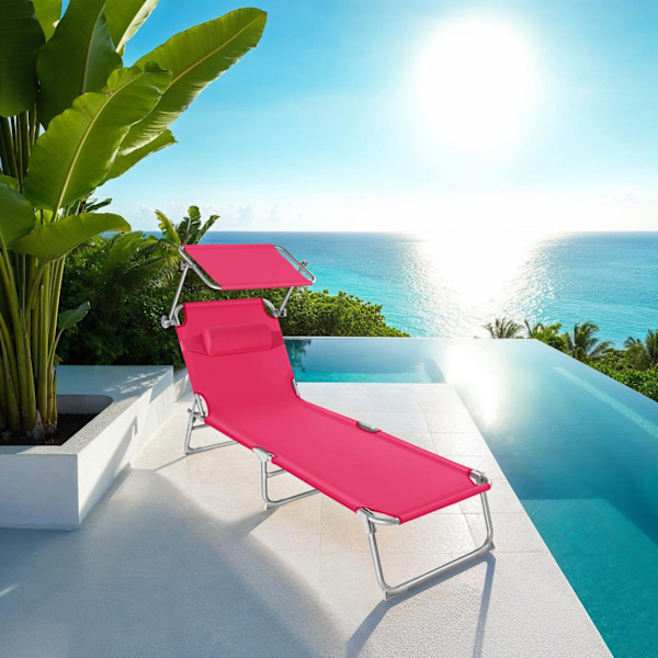 tectake Solsäng Chloé Rosa