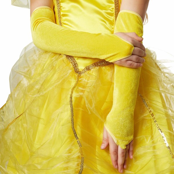 tectake Maskeraddräkt Flicka Prinsessan Belle Yellow 140 (9-10y)
