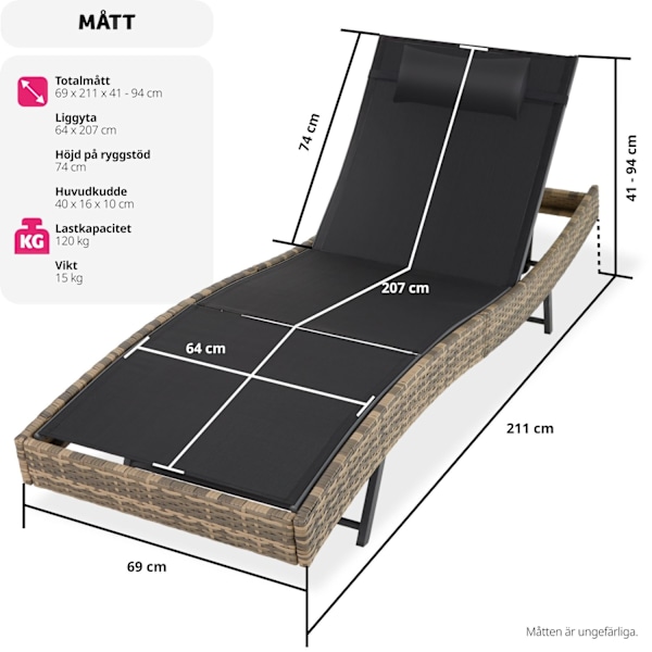 tectake Rotting solstol Moana Natur