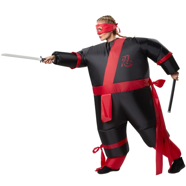 tectake Uppblåsbar dräkt Ninja Röd