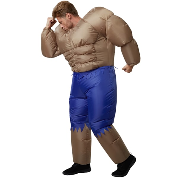 tectake Uppblåsbar dräkt Bodybuilder Brun