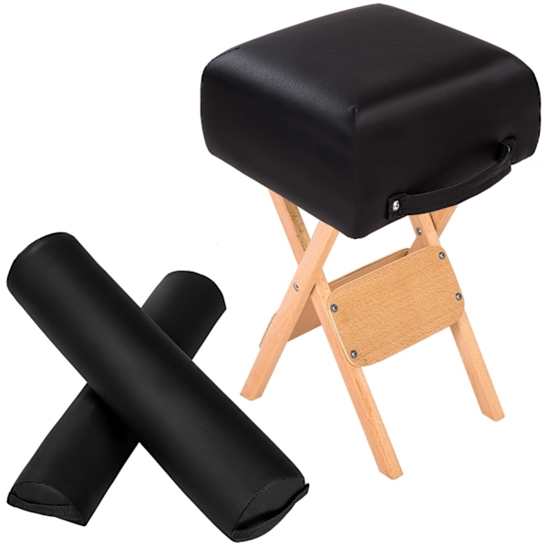 tectake Pall + 2 massagerullar Svart