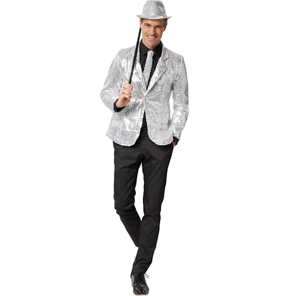 tectake Partyhatt med paljetter Silver