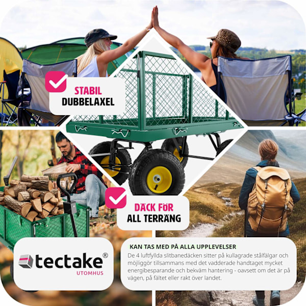 tectake Skrinda med hyllplan max 550 kg Grön