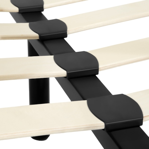 tectake Sängram med ribbotten i modern design - 200 x 180 cm Svart