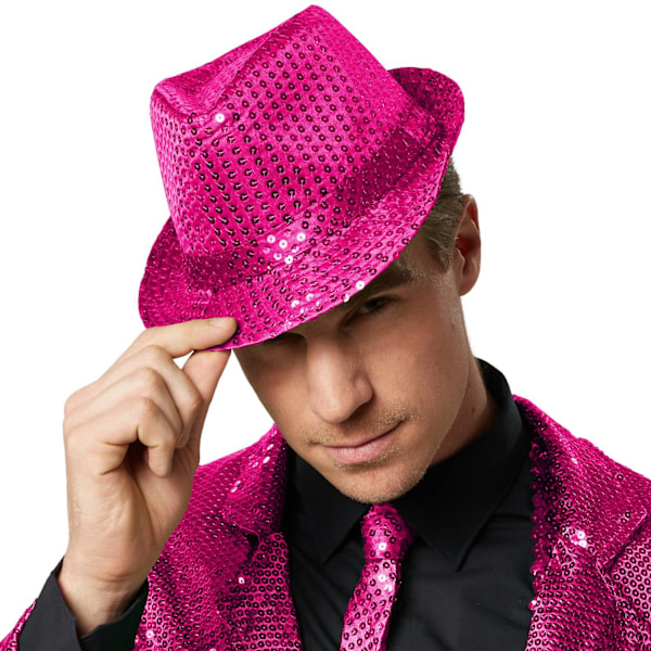 tectake Partyhatt med paljetter Rosa