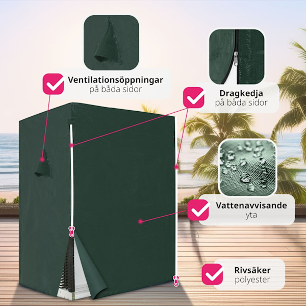 tectake Strandkorg med dyna, inklusive skyddsöverdrag multifärg
