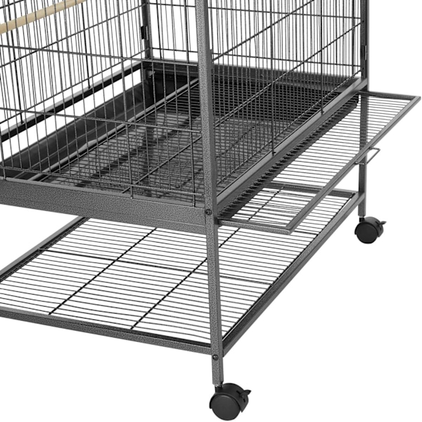 tectake Fågelbur 131cm hög Grafitgrå