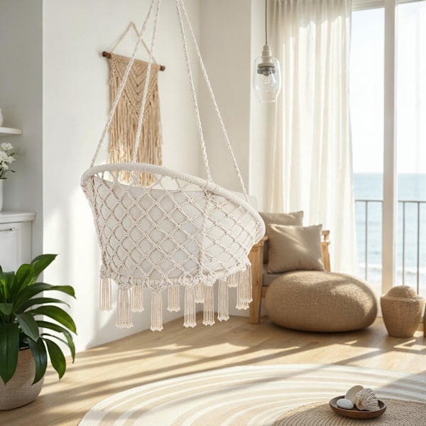tectake Hängstol Grazia Beige