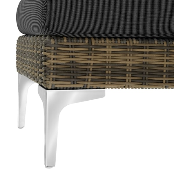 tectake Modulärt loungeset Villanova Aluminium Set 3 2-sits grå