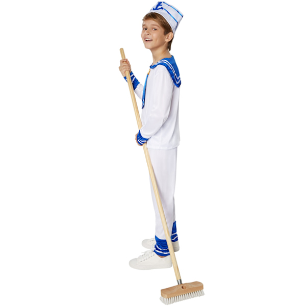 tectake Maskeraddräkt Pojke Matros White 164 (13-14y)