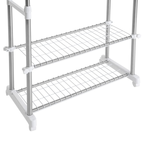 tectake Klädställning 84x42x170 cm grå