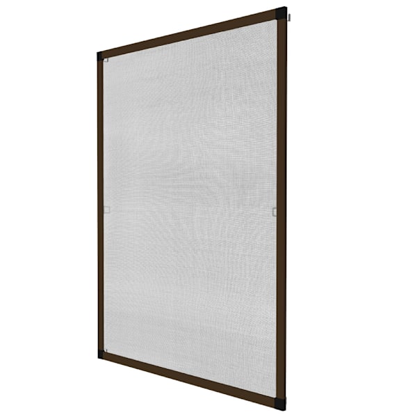 tectake Insektsnät för fönster - 100 x 120 cm Brun