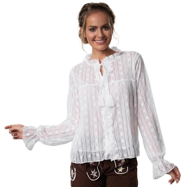 tectake Tracht-blus Susannerl White XXL