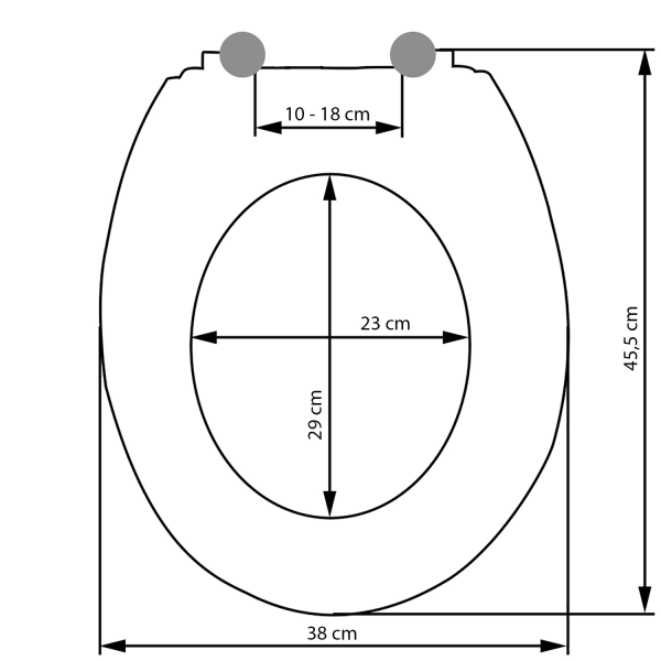 tectake Toalettsits med design Vit