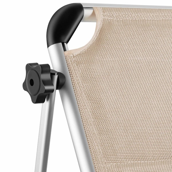 tectake Solstol Lorella, vadderad, hopfällbar Beige