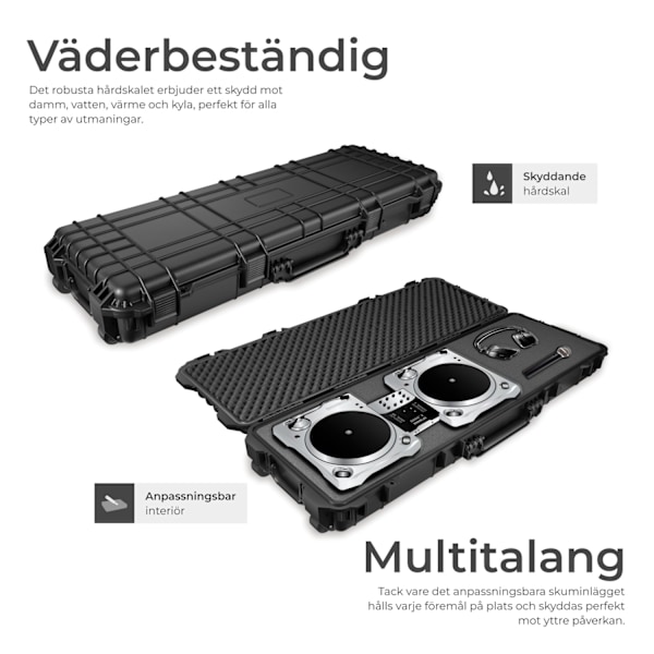 tectake Universalbox Vapenfodral lång Svart