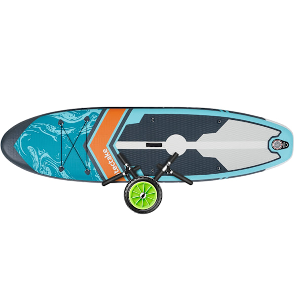 tectake Transportvagn för surfbräda WaveWheel, hopfällbar, för 2 brädor Grön