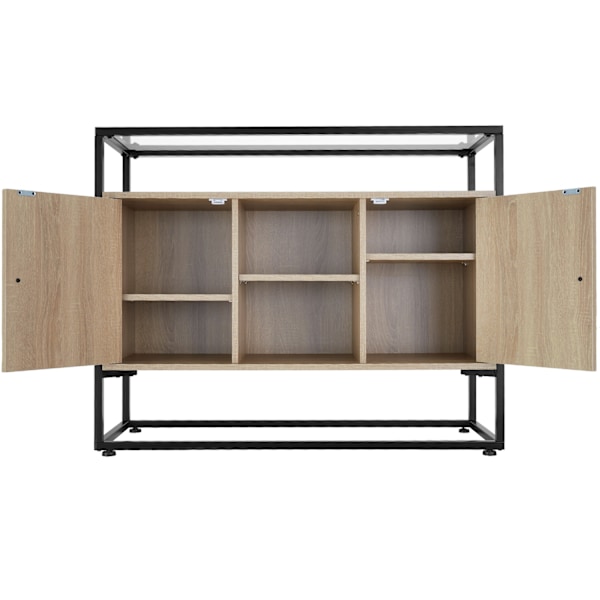 tectake Skänk Oldham 100x38x80,5cm Ljusbrun