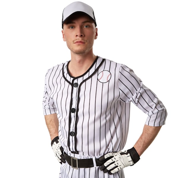 tectake Maskeraddräkt Herr Baseball White S