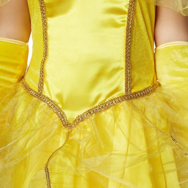 tectake Maskeraddräkt Flicka Prinsessan Belle Yellow 128 (7-8y)