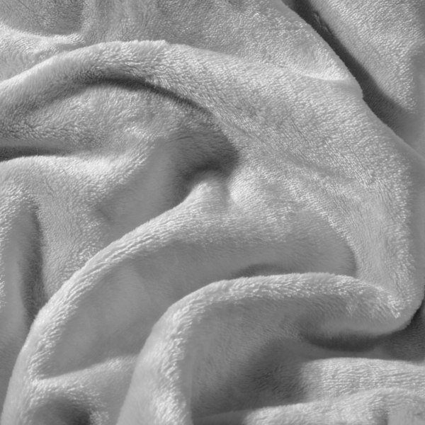 tectake Fleecepläd i polyester - 220 x 240 cm grå
