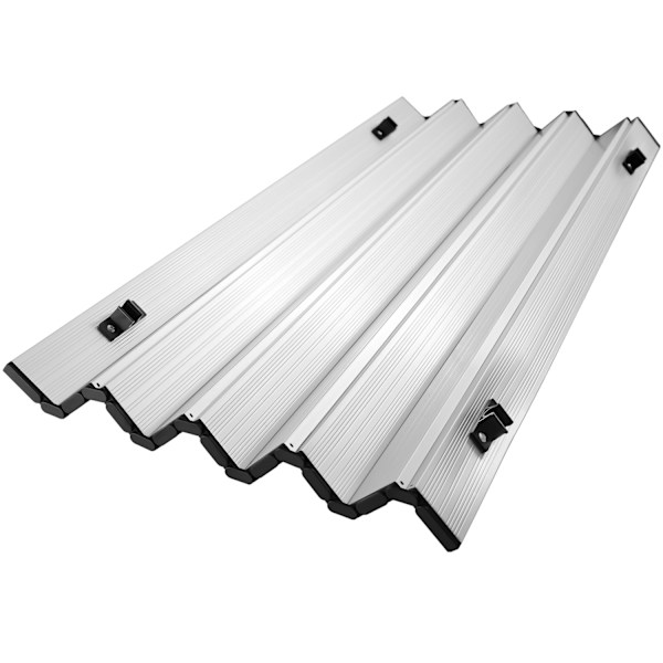 tectake Campingbord Tina i aluminium , hopfällbart, höj- och sänkbart Silver