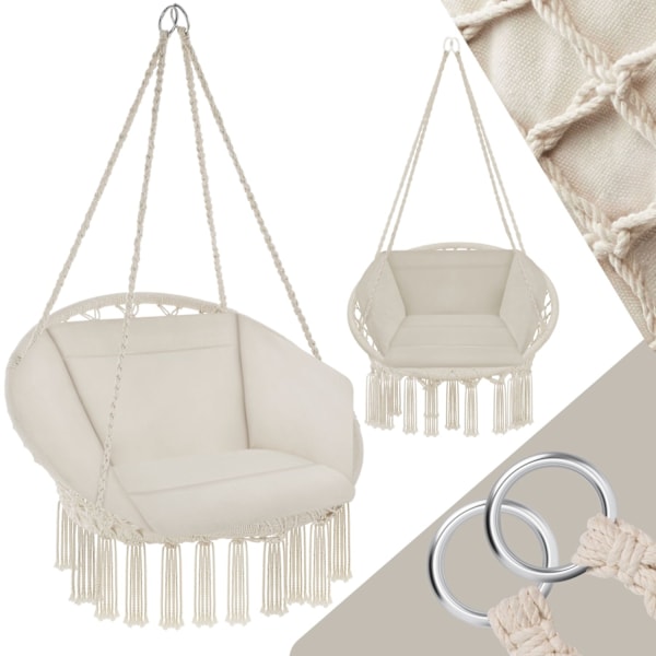 tectake Hängstol Grazia Beige