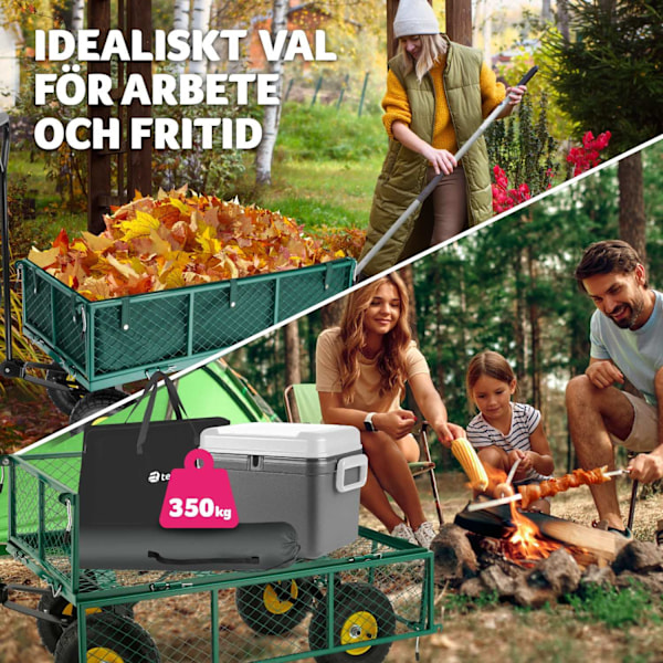 tectake Skrinda med innerklädsel max 350 kg Grön